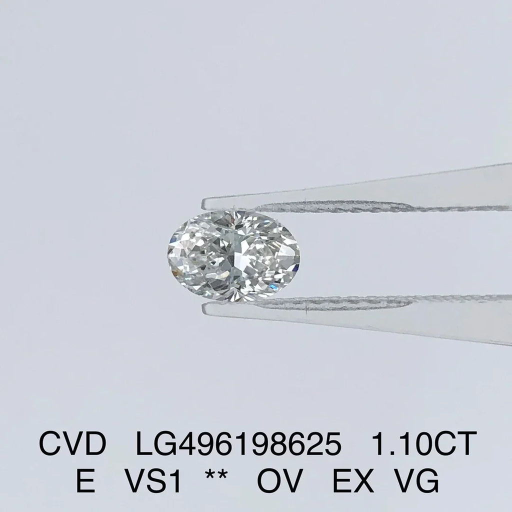 1ct 1.5ct 2ct 2.5ct 3ct 5ct Oval Shape Lab Grown Diamonds  With IGI Certificate HPHT CVD Laboratory Diamond Wholesale